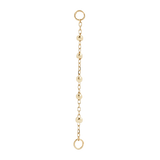 5 Bead Chain – 14K Gold Draping Connector with Hollow Beads