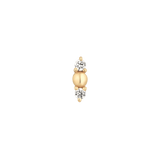 Crushing 14K Gold Threadless End – Swarovski CZ