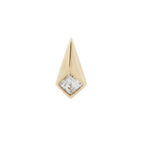 Chelsea – 14K Gold Princess-Cut CZ Threadless End