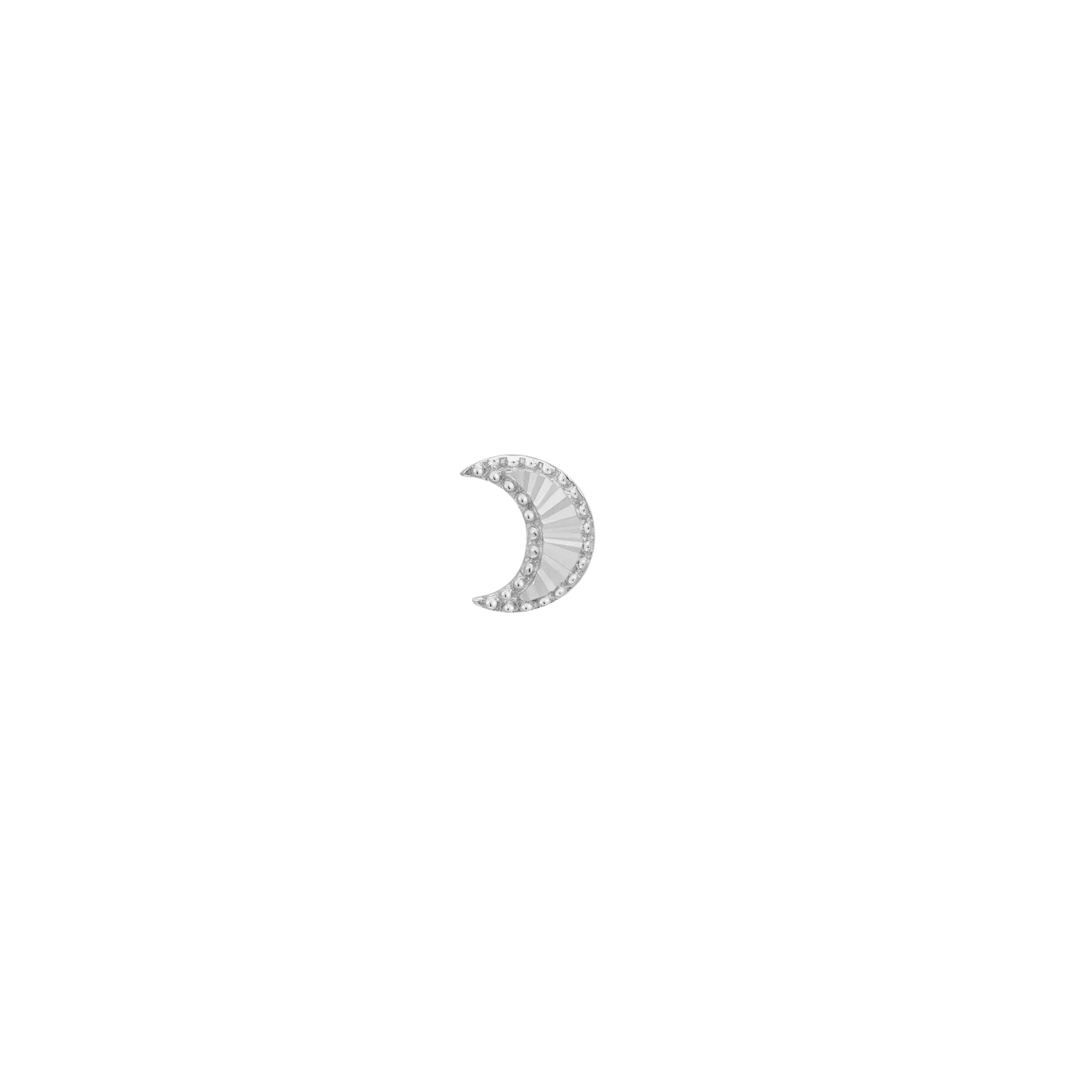 After Hours – 14K Gold Textured Moon Threadless End
