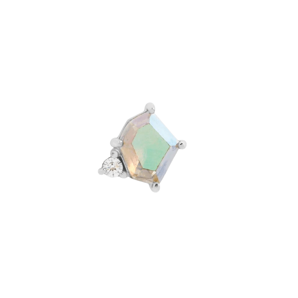 Elicit – 14K Gold Mercury Mist Topaz & CZ Threadless End