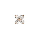 Corazon – 14K Gold Heart & Swarovski CZ Threadless End