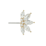 Valentina – 14K Gold CZ Forward-Facing Threadless End