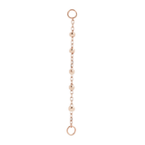5 Bead Chain – 14K Gold Draping Connector with Hollow Beads