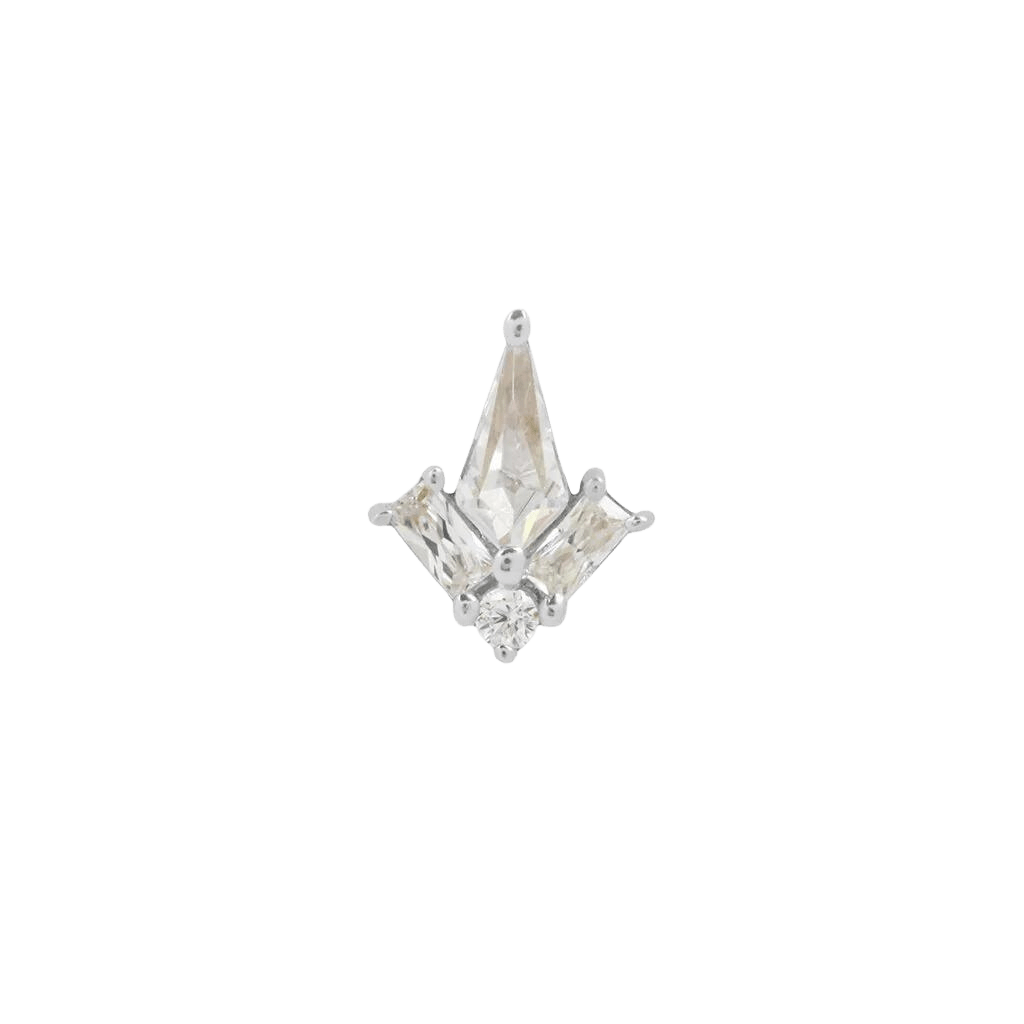 L.A. Baby – CZ – 14K Gold Threadless End