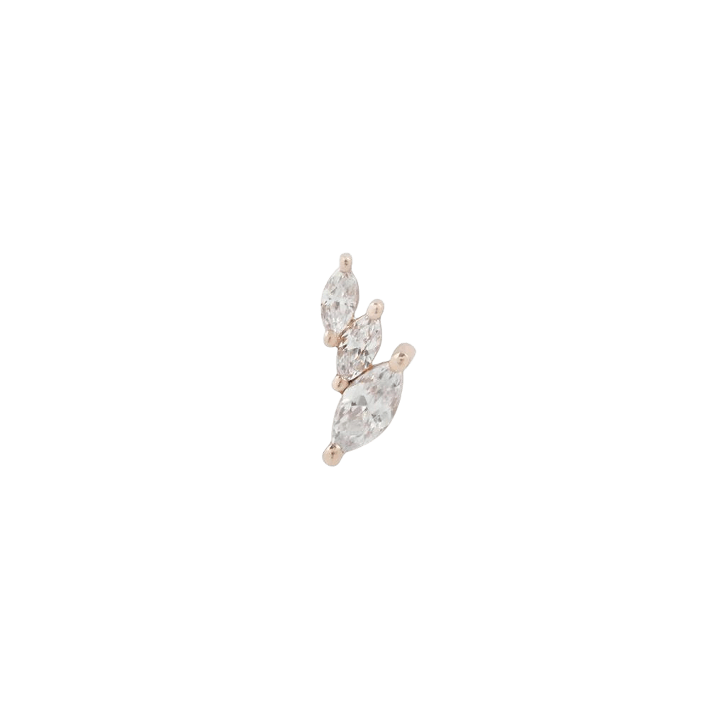 Multiplicity – 14K Gold CZ Threadless End
