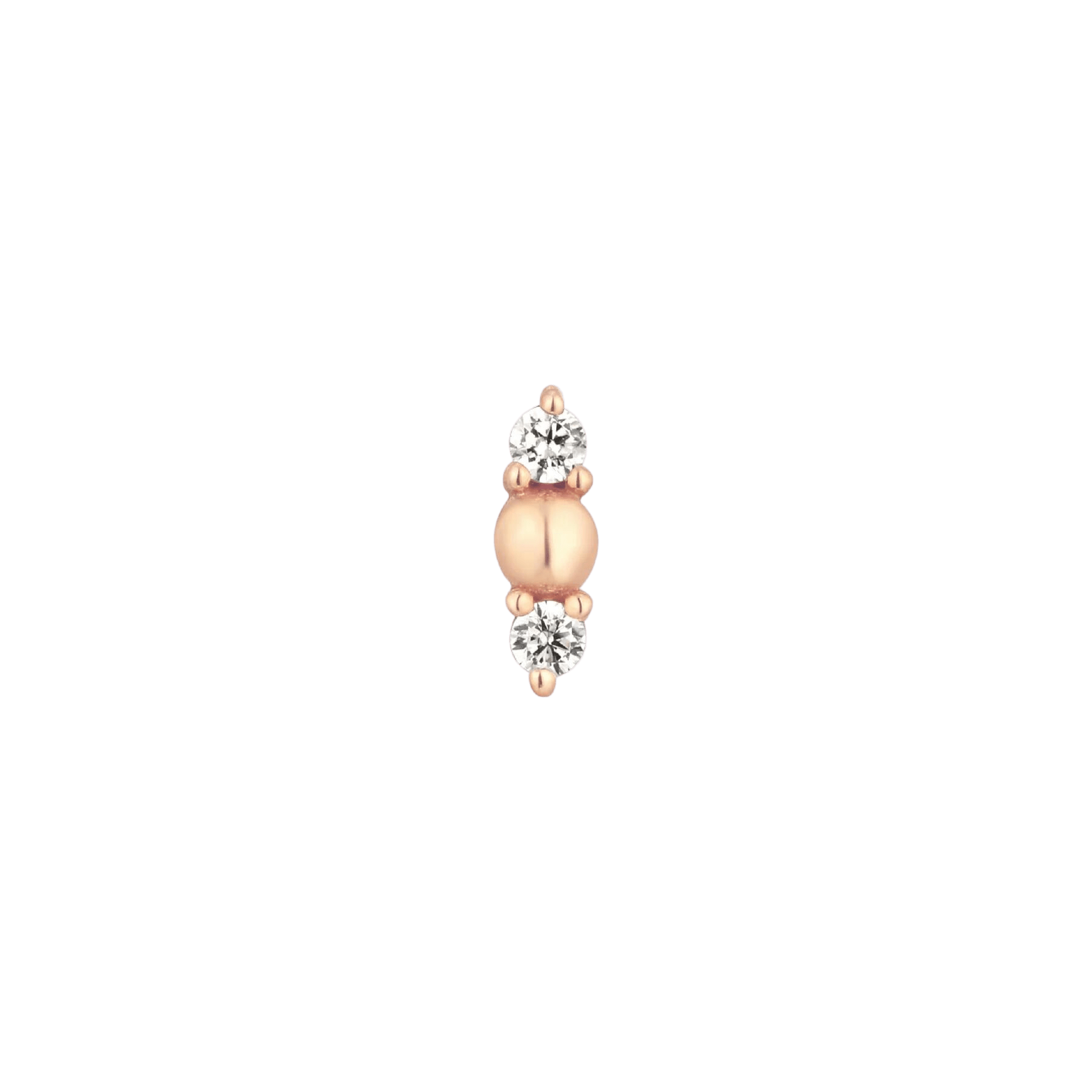 Crushing 14K Gold Threadless End – Swarovski CZ