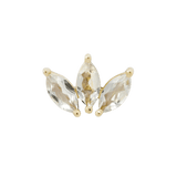 Moet – Swarovski CZ Threadless End – 14K Gold