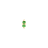 Mishka Prong 2 – Tsavorite – Threadless End – 14K Gold