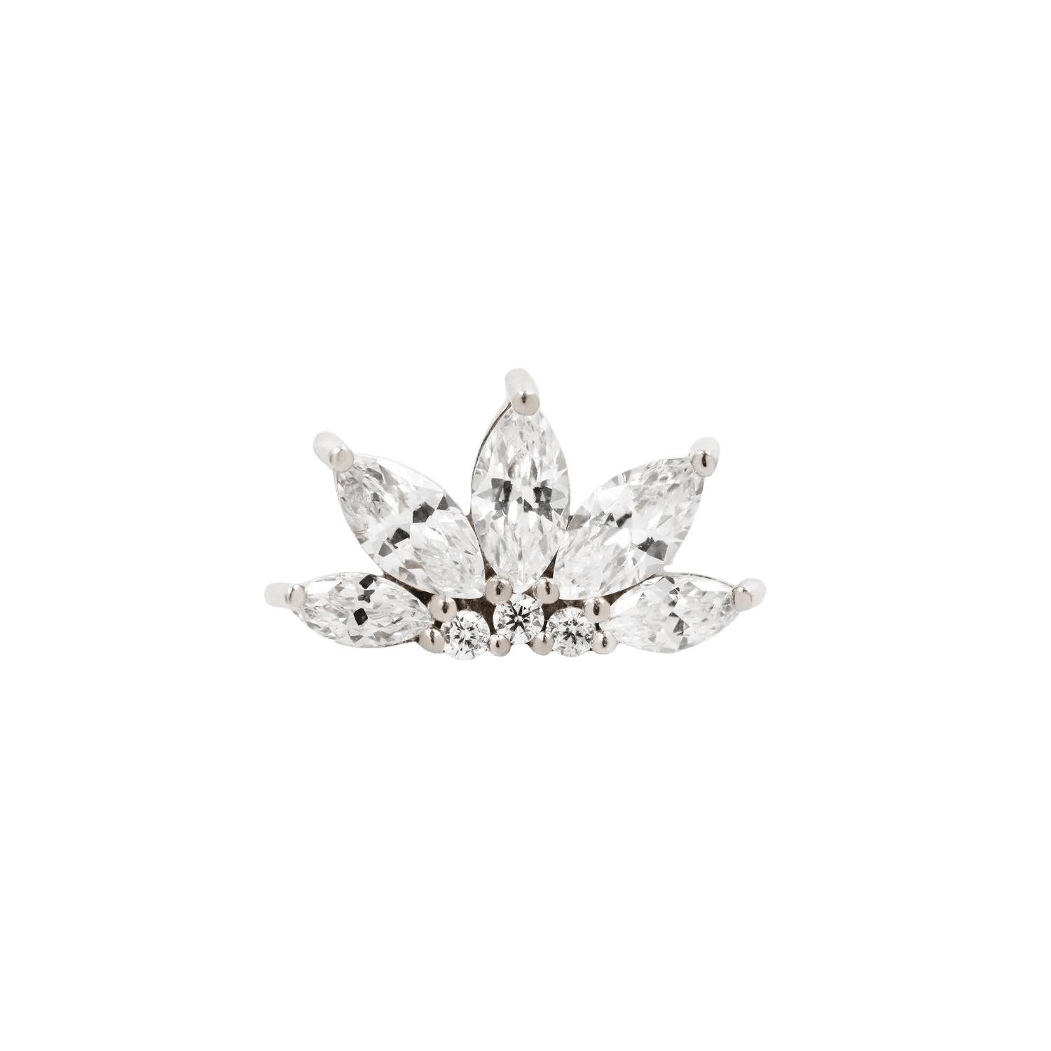Valentina – 14K Gold CZ Threadless End