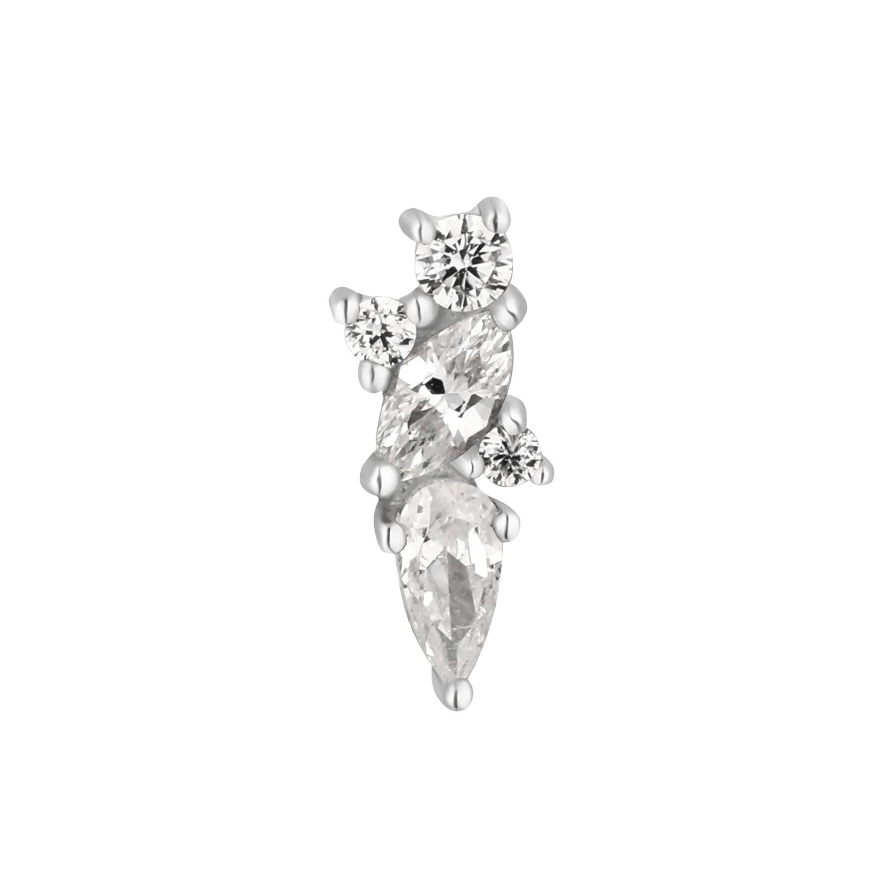 Visionary – 14K Gold CZ Threadless End