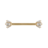 Gemma Trios CZ – Forward Facing – Threadless End