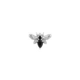 Bee Chic – Black Spinel 14K Gold Threadless End