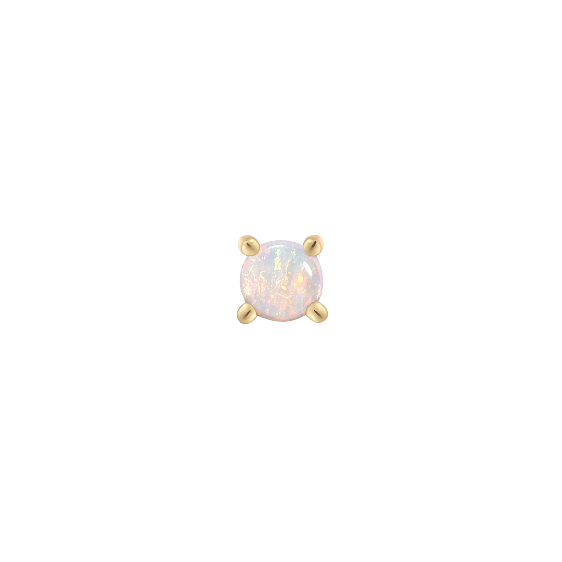 Opal-Cabochon mit Krappenfassung - Fadenloses Ende