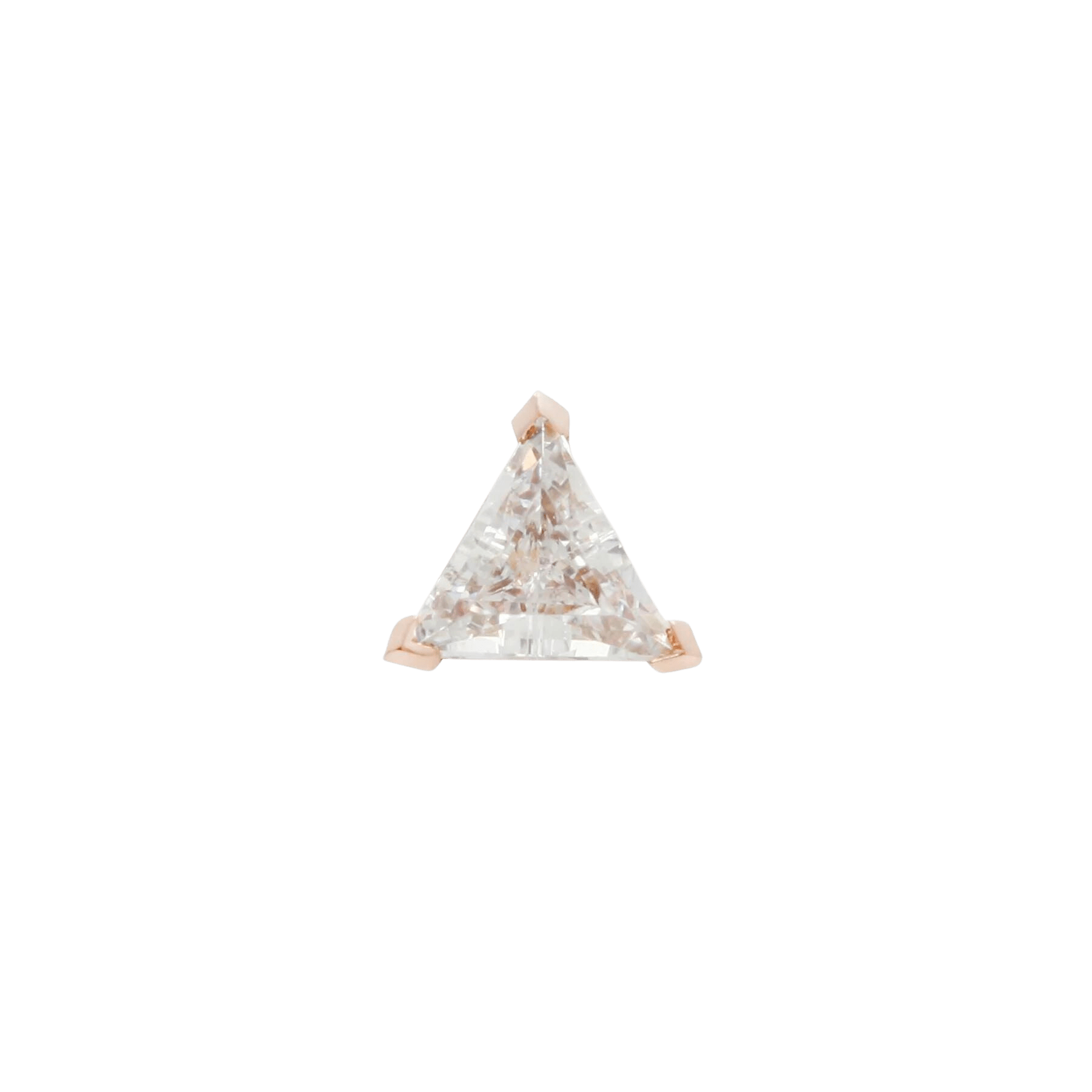 Trillion Swarovski Cz - Threadless End