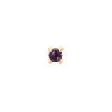 Amethyst Styled in Conch Piercing – Minimalist Stack
