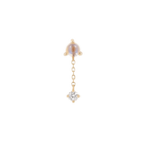 BIANCA - MOONSTONE + WHITE SAPPHIRE - THREADLESS END WITH DANGLE piercing-zone.com