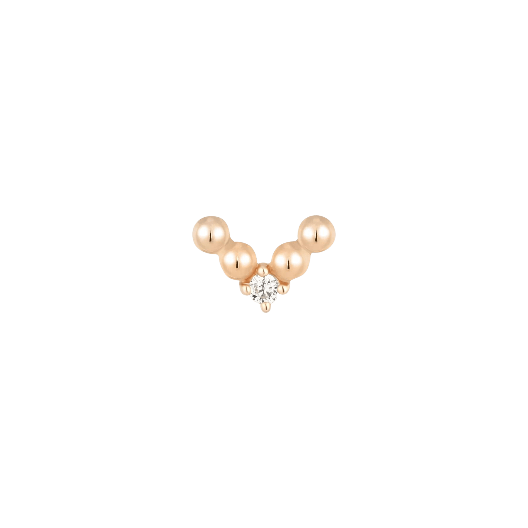 Close-Up of 1.3mm CZ in Voodoo Gold Frame