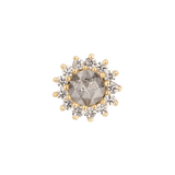 DELPHINE - GREY DIAMOND + WHITE SAPPHIRE - THREADLESS END piercing-zone.com