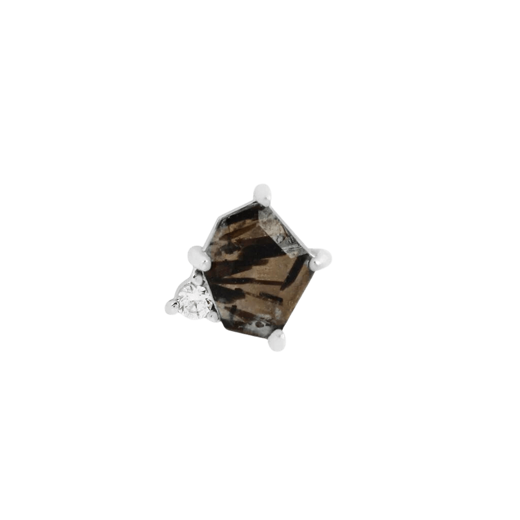 ELICIT - TOURMALATED QUARTZ + CZ - THREADLESS END piercing-zone.com