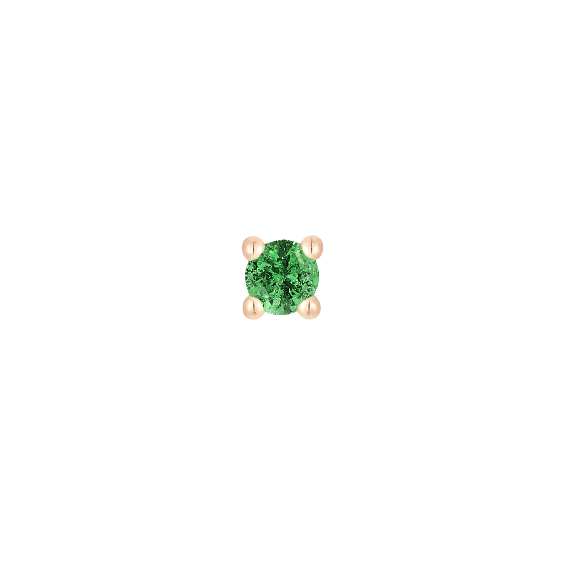 Flat Lay of Tsavorite Prong with Other Minimalist Ends

