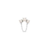 HALSTON PEARL + CHAIN - THREADLESS END piercing-zone.com