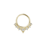 LALA - CZ - SOLID 14KT GOLD CLICKER piercing-zone.com