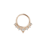 LALA - CZ - SOLID 14KT GOLD CLICKER piercing-zone.com