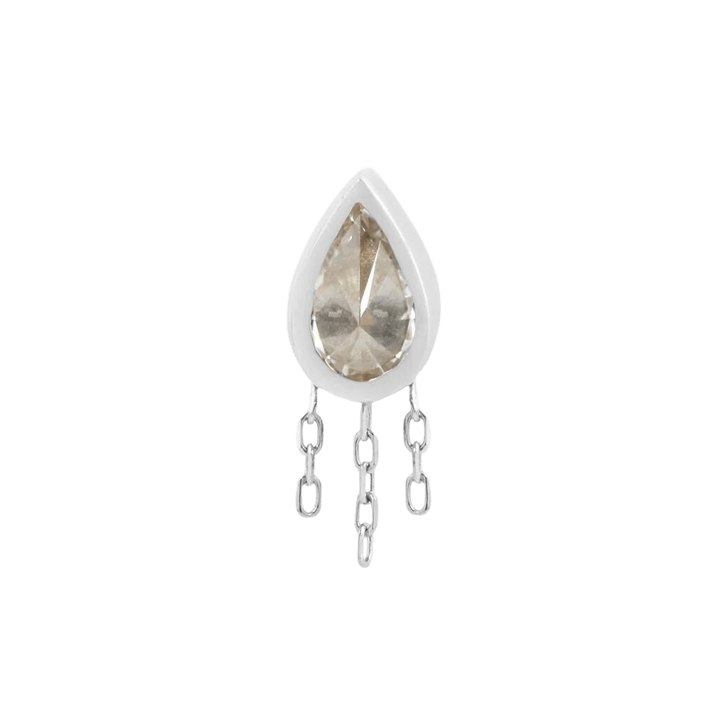 LET'S DANCE - CZ + CHAIN - THREADLESS END piercing-zone.com