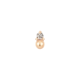 Rose Gold Babe Styled in Lobe Piercing – Delicate Shine