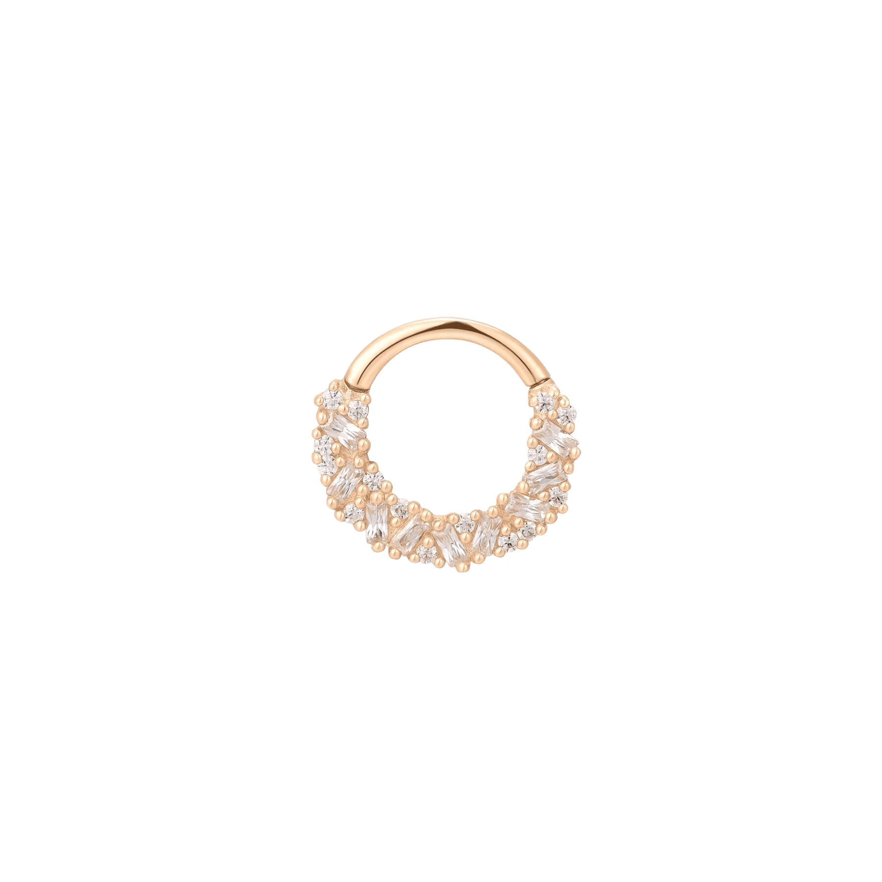 Rose Gold Petty Cash Ring in Helix Piercing – Glam Detail


