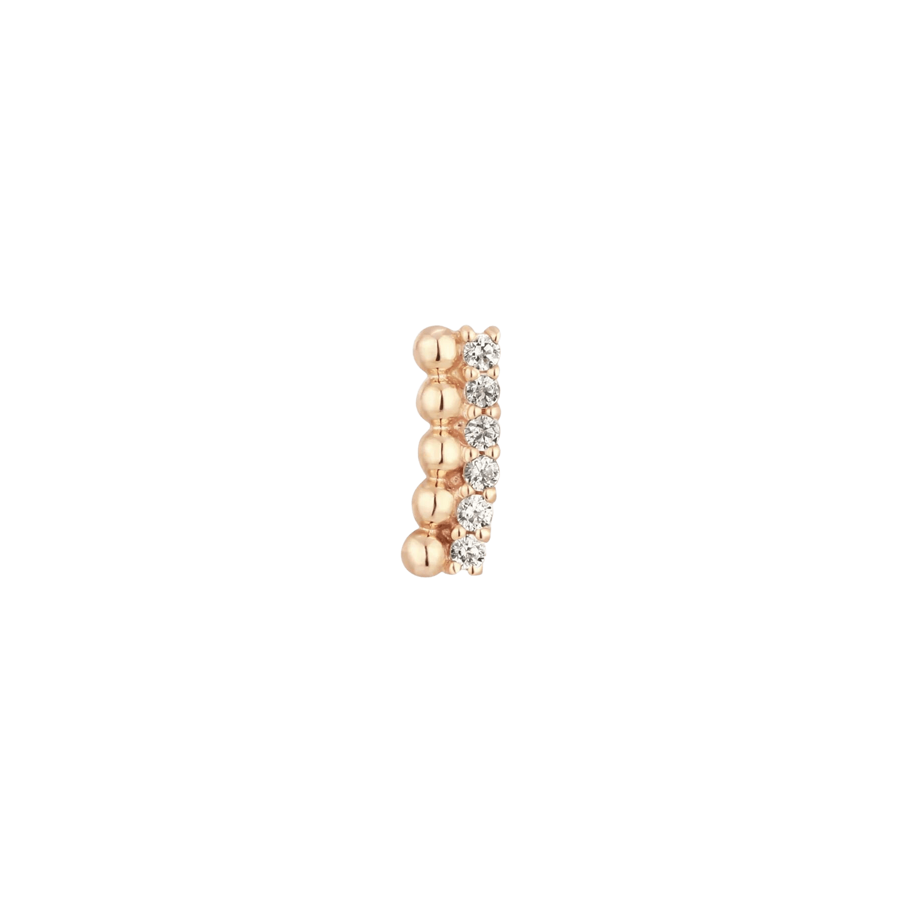 Rose Gold Prophesy Bar in Lobe Piercing – Editorial Look

