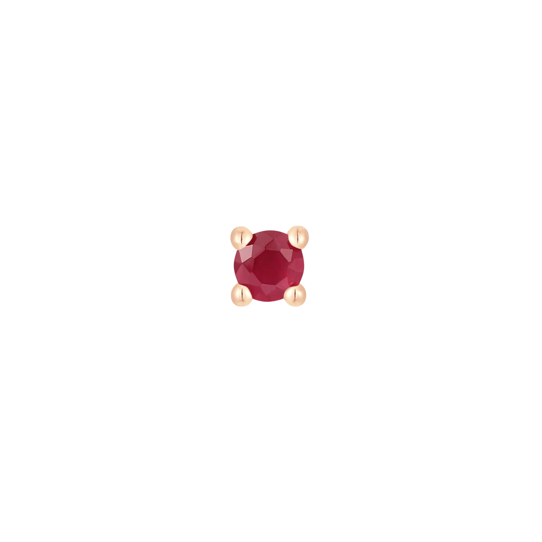 Rose Gold Ruby Prong End – Warm Lighting, Soft Background

