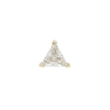 Triangular Swarovski CZ End Styled in Conch Piercing

