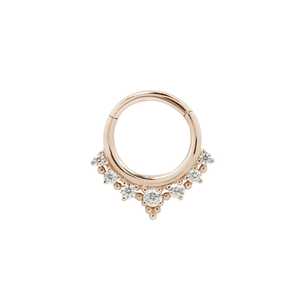 Lala – CZ – 14K Gold Clicker