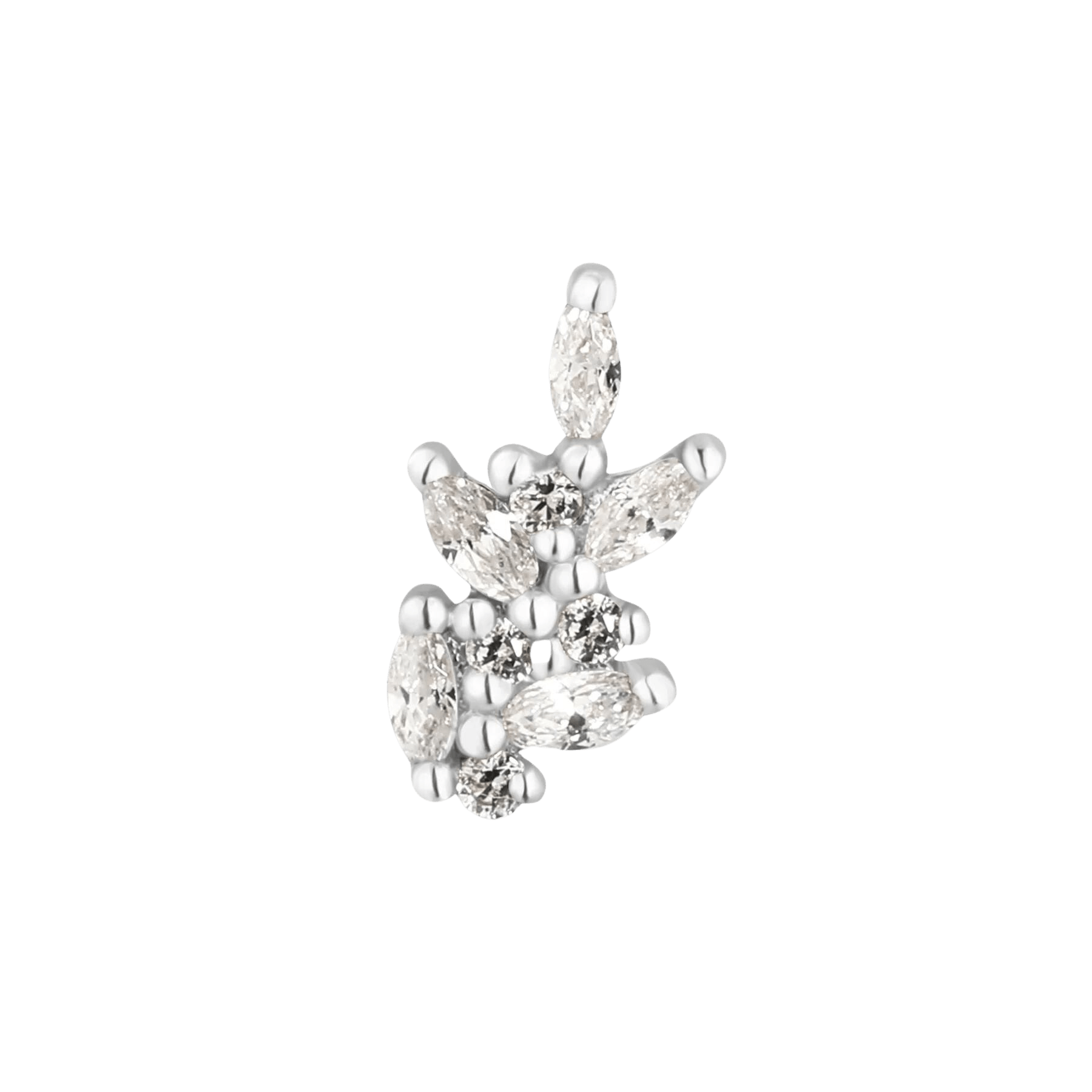 Wildflower – 14K Gold Threadless CZ Floral End