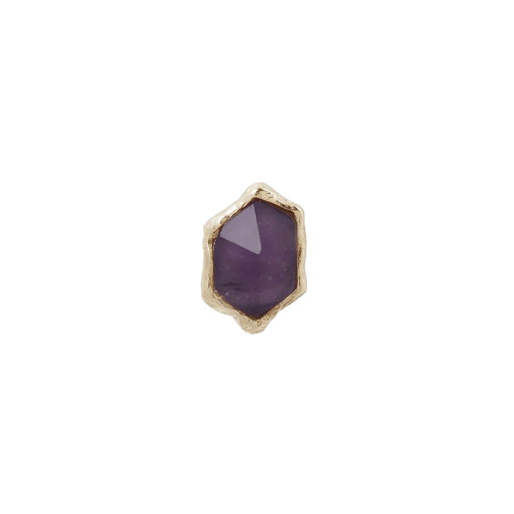 Pump Up The Volume – Amethyst – 14K Gold Threadless End