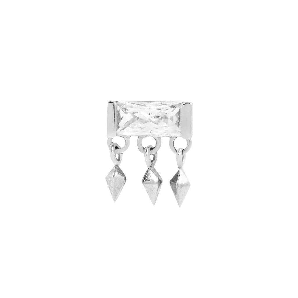 Aspen – 14K Gold & Swarovski CZ Threadless End