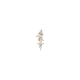 Mixt – CZ Threadless End – 14K Gold