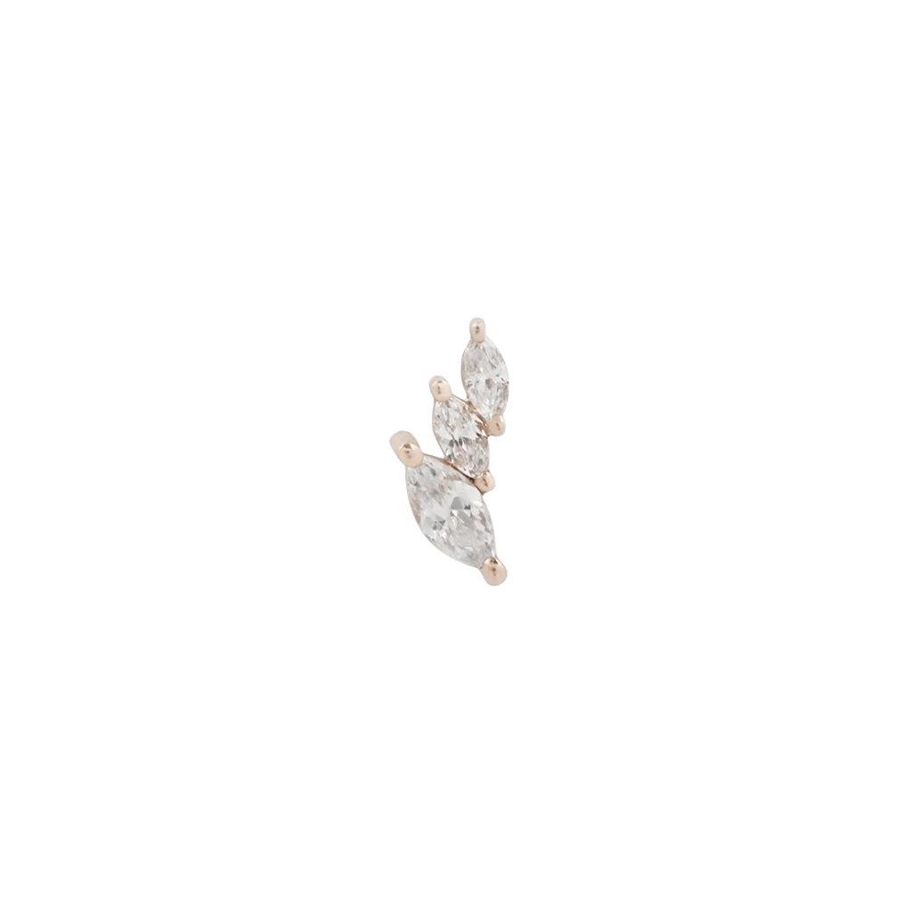 Multiplicity – 14K Gold CZ Threadless End