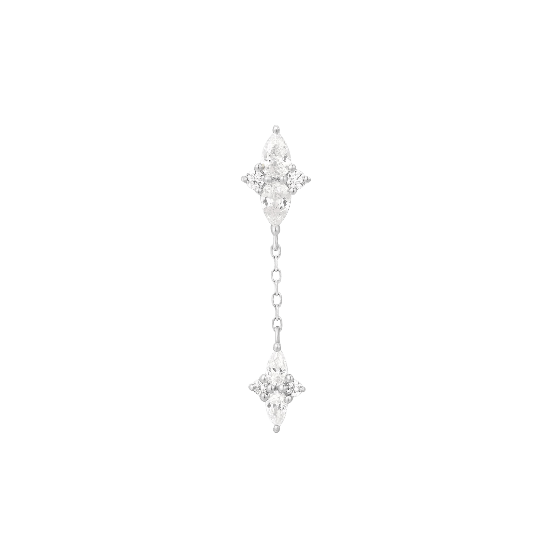 Ethereal Remix 14K Gold CZ Threadless End – Dazzling Shine