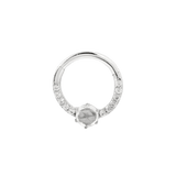 Tinsley – CZ + White Sapphire – Solid 14Kt Gold Clicker
