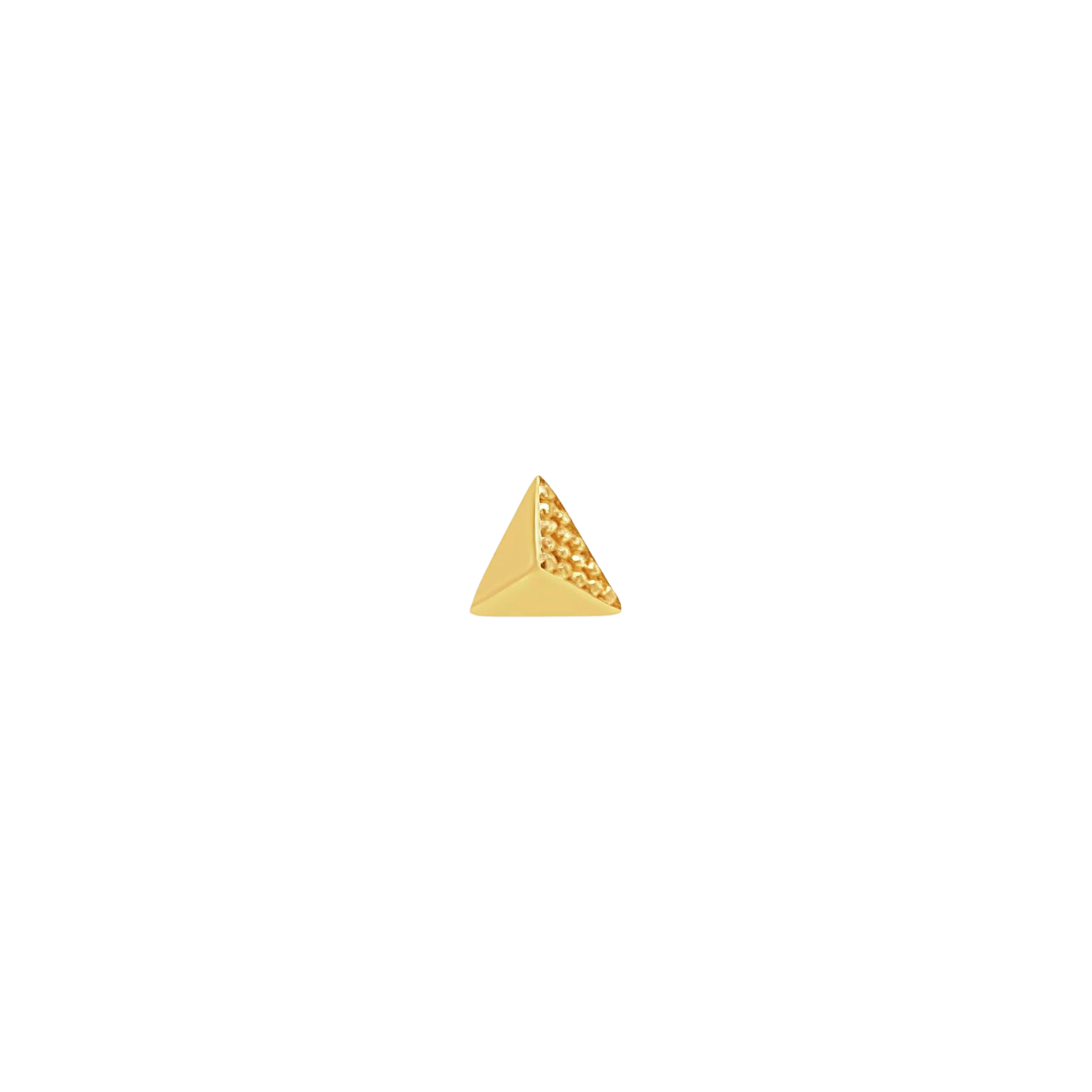 CBGB – 14K Gold Textured Triangle Threadless End