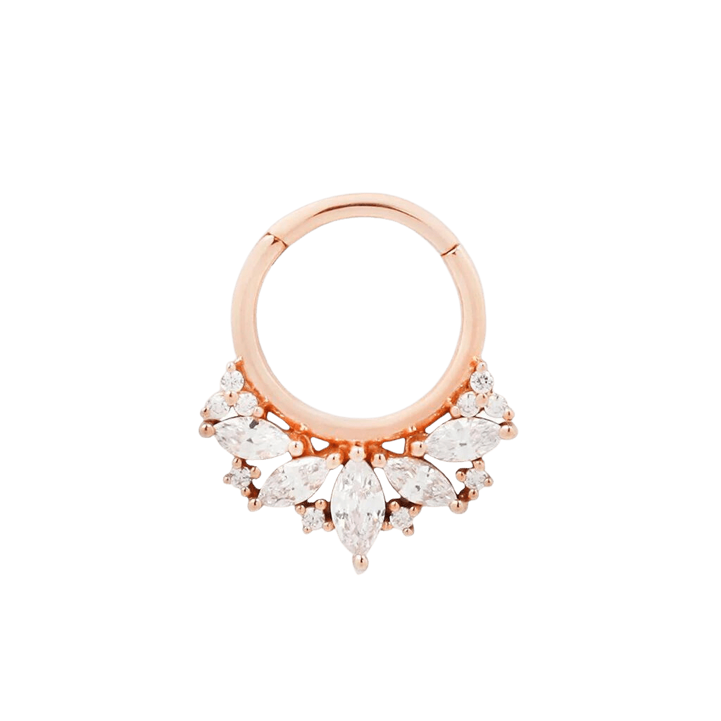 Elite – 14K Gold CZ Statement Clicker Ring