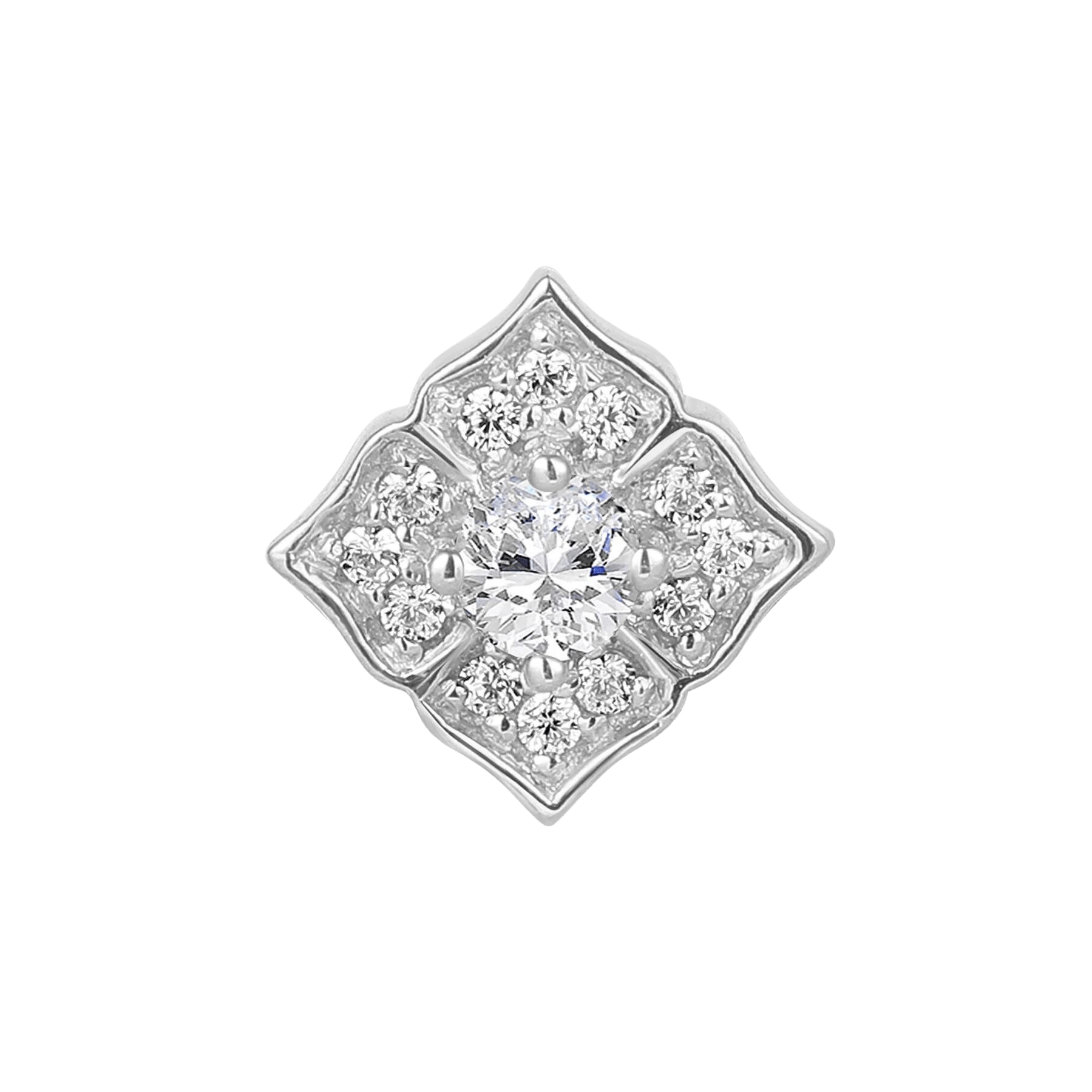 Grace – CZ – 14K Gold Threadless End