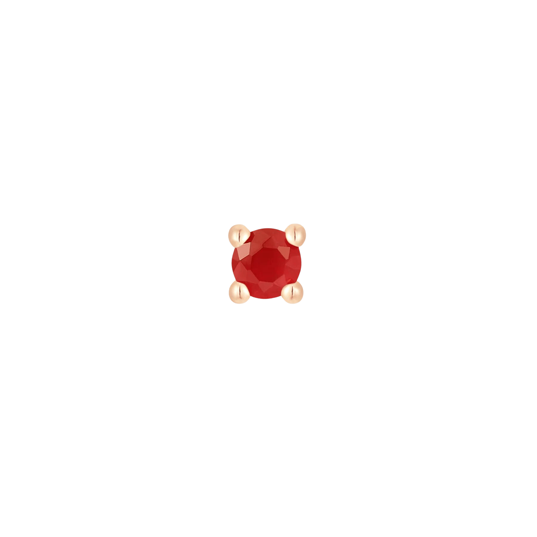Garnet Prong – Threadless End
