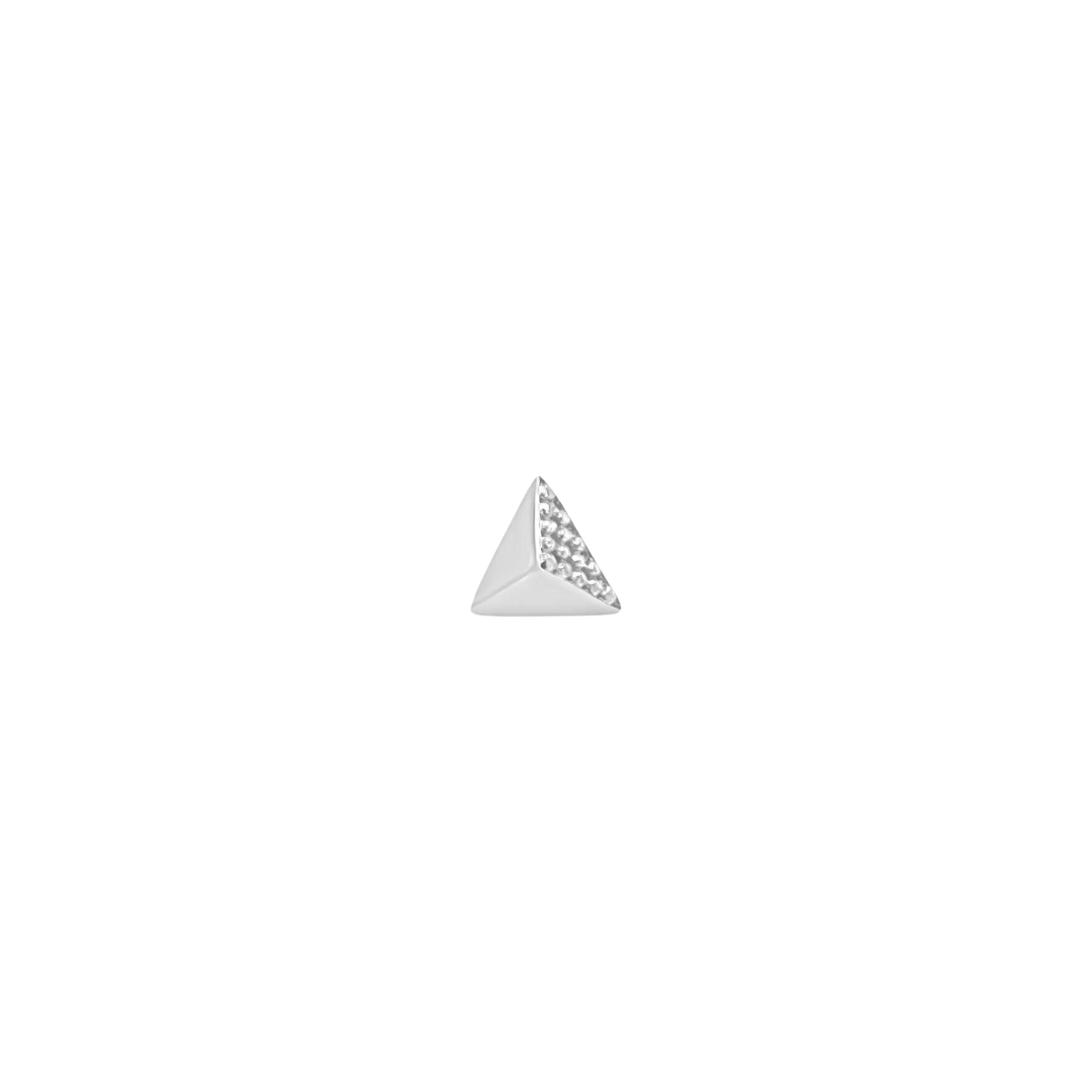CBGB – 14K Gold Textured Triangle Threadless End