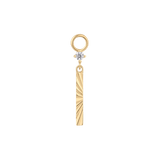 Labyrinth 14K Gold Charm – Swarovski CZ Accent
