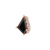 Elevate – 14K Gold Black Spinel & CZ Threadless End
