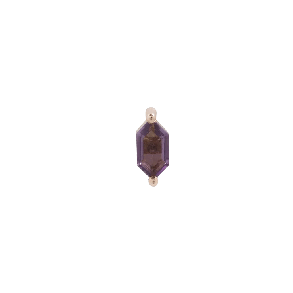Oh My My - Hex Cut Amethyst - Threadless End